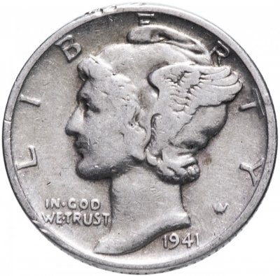 купить США 1 дайм (10 центов) 1935-1945 Mercury Dime