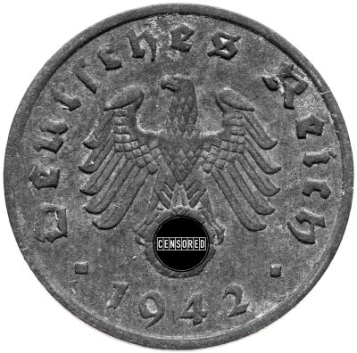 купить Германия (Третий рейх) 1 рейхспфенниг (reichspfennig) 1942 A
