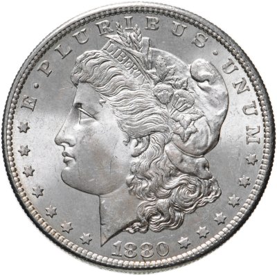купить США 1 доллар (dollar) 1880 S Доллар Моргана знак монетного двора: "S" - Сан-Франциско