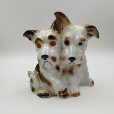 купить Плафон для светильника-ночника "Собаки" ("Терьеры"), фарфор, роспись, Heinz & Co., Германия, 1954-1972 гг.