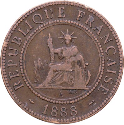 купить Французский Индокитай 1 сантим (centime) 1888