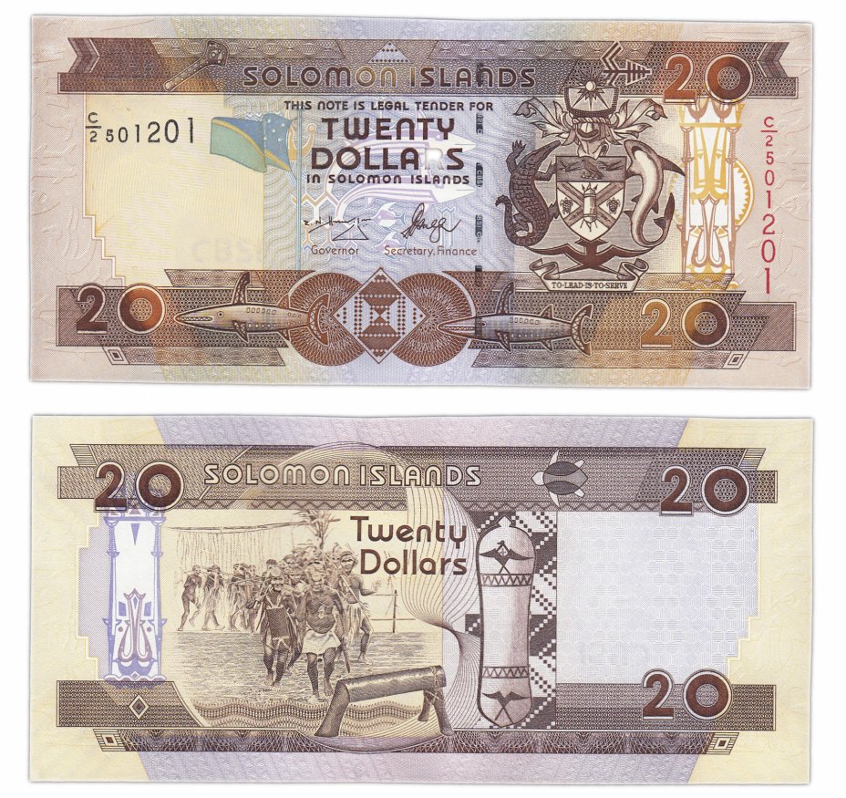 купить Соломоновы острова 20 долларов 2004 (Pick 28a)