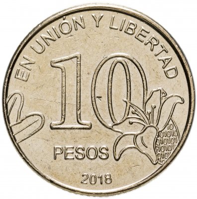 купить Аргентина 10 песо (pesos) 2018