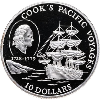 купить Ниуэ 10 долларов 1992 "Морские путешествия Джеймса Кука"
