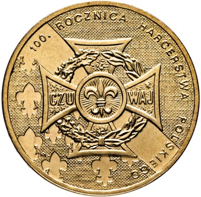 купить Польша 2 злотых 2010 "100 лет польских харцеров (Скаутов)