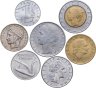 Купить Италия набор из 7 монет 5, 10, 50, 100, 200, 500 лир 1953-1995