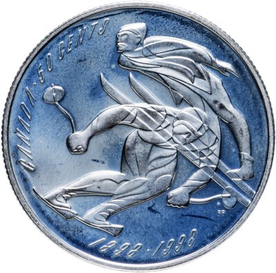 купить Канада 50 центов (cents) 1998 "100 лет лыжным гонкам"