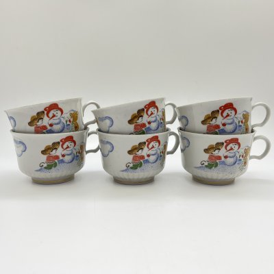 купить Набор из 6-ти детских чайных чашек, фарфор, деколь, золочение, Тернопольский фарфоровый завод, СССР, 1975-1991 гг.