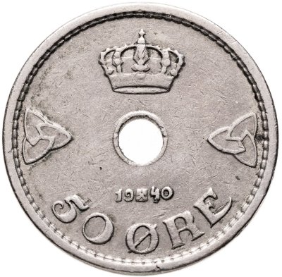 купить Норвегия 50 эре (ore) 1940