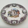 Купить Тарелка декоративная "Французская компания, 1814 г.", фаянс, деколь, золочение, Boch Freres Keramis, Бельгия, 1920-1930 гг.
