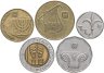 Купить Израиль набор монет 1988 - 2007 год (10 агорот, 1/2, 1, 5 и 10 шекелей) (5 штук)
