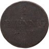 Купить Германия, Брауншвейг-Вольфенбюттель 1 пфенниг (pfennig) 1836