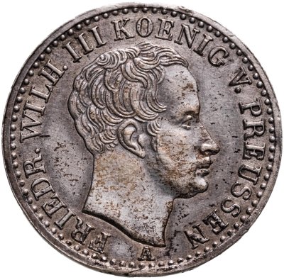 купить Королевство Пруссия, Фридрих Вильгельм lll. 1/6 талера 1825 г.