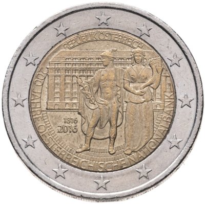 купить Австрия 2 евро 2016 "200 лет Национальному Банку"