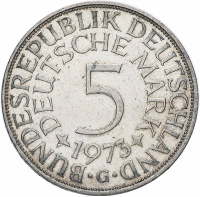 купить Западная Германия (ФРГ) 5 марок 1973