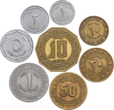 купить Алжир, подборка 8-ми монет 1964-1979 из обращения