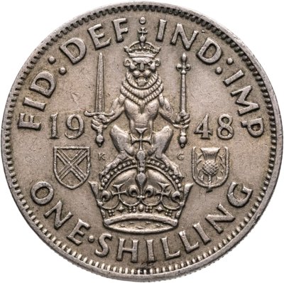 купить Великобритания 1 шиллинг (shilling) 1948 Шотландский шиллинг - лев, сидящий на короне