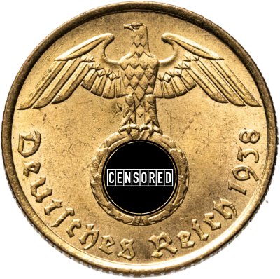 купить Германия, Третий рейх 5 рейхспфеннигов (reichspfennig) 1938, знак монетного двора "А" - Берлин