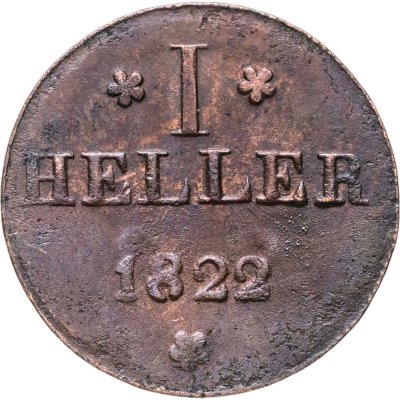 купить Германия, Франкфурт 1 геллер 1822