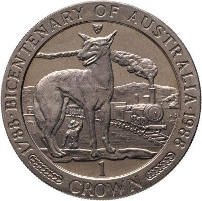 купить Остров Мэн 1 крона 1988 «Динго»