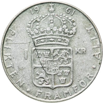 Купить Швеция 1 крона (krona) 1961
