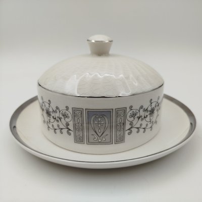купить Маслёнка с растительным декором, фаянс, деколь, Enoch Wedgwood (Tunstall) Ltd., Великобритания, 1960-1980 гг.