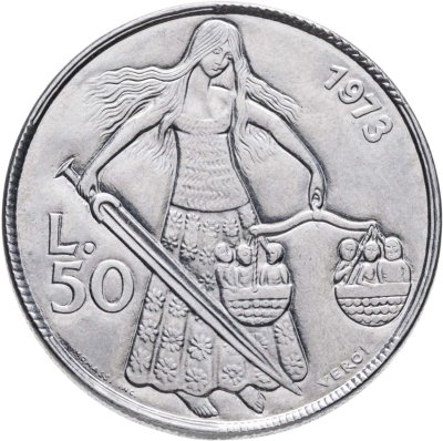 купить Сан-Марино 50 лир (lire) 1973