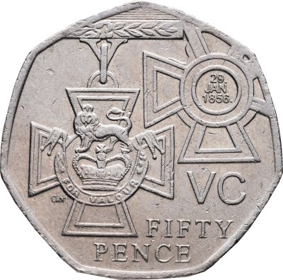 купить Великобритания 50 пенсов 2006 "150 лет со дня учреждения "Креста Виктории"