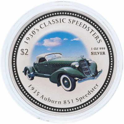 купить Острова Кука 2 доллара (dollars) 2006 Классические спидстеры 1930-х годов - "1935 Auburn 851" с сертификатом
