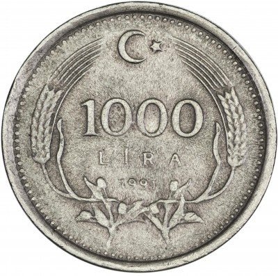 купить Турция 1000 лир 1991
