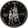 Купить США 50 центов (1/2 доллара, half dollar) 1995 S "XXVI летние Олимпийские Игры, Атланта 1996 - Баскетбол" в слабе Монетник.ру PF64