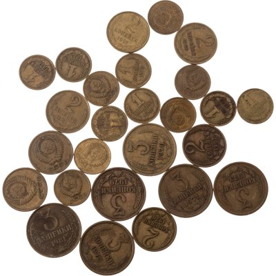 купить Набор из 26 монет 1, 2 и 3 копейки 1961-1991