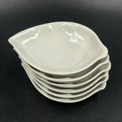 купить Набор из шести розеток в форме листиков, фарфор, Ленинградский опытный завод (ЛОЗ), СССР, 1984-1991 гг.