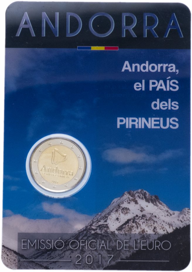 купить Андорра 2 евро 2017 страна в Пиренеях BU