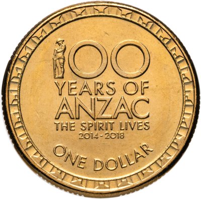 купить Австралия 1 доллар (dollar) 2014 "100 лет АНЗАК"