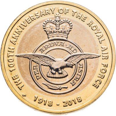 купить Великобритания 2 фунта 2018 "100 лет Королевским ВВС - Знак столетие ВВС"
