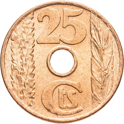 купить Испания 25 сентимо (centimos) 1938