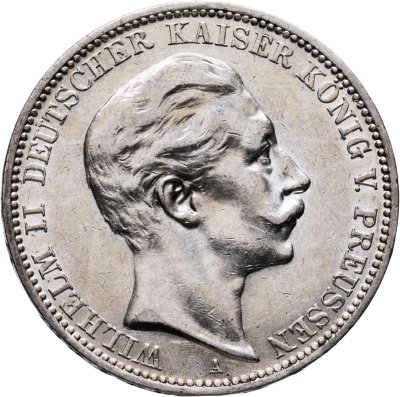 купить Германская Империя, Пруссия 3 марки (mark) 1909