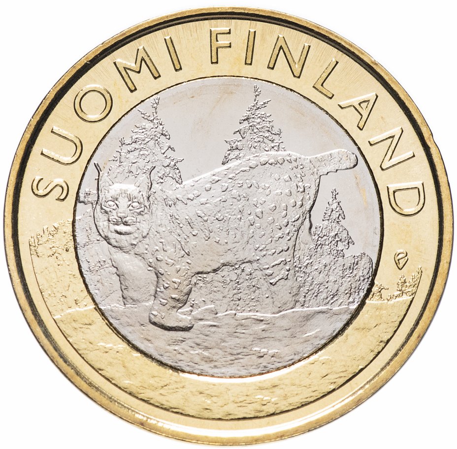купить Финляндия 5 евро 2015 "Исторические регионы Финляндии. Животные - Тавастия"