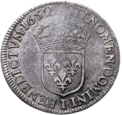 Купить Франция 1/2 экю 1652