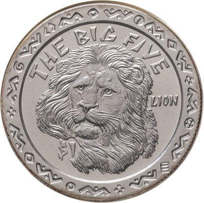 купить Сьерра-Леоне 1 доллар 2001 "Большая африканская пятёрка - Лев"