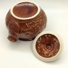 Купить Горшочек для запекания с рельефным декором "Жар-птица", керамика, глазурь, Россия, 1990-2015 гг.