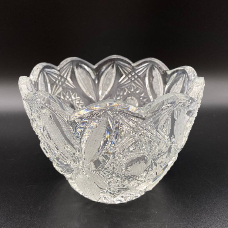 Конфетница, хрусталь, алмазная грань, СССР, 1980-1990 гг. стоимостью ...