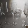 Купить Набор из 6-ти ликерных рюмок на длинной ножке, стекло, гравировка, Bohemia Crystal (Bohemia Glass), Чехословакия, 1970-1980 гг.