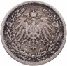 Купить Германия, Германская империя 1/2 марки 1906 А, знак монетного двора: "A" - Берлин