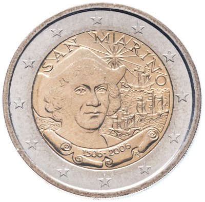 купить Сан-Марино 2 евро 2006 "Христофор Колумб", в буклете