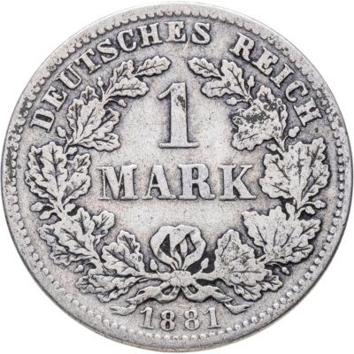 купить Германия 1 марка 1881 Знак монетного двора: "D" - Мюнхен