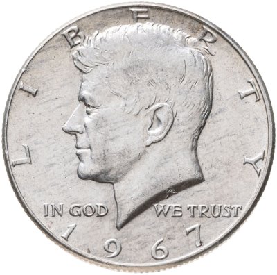 купить США 50 центов (1/2 доллара, half dollar) 1967 Kennedy Half Dollar (Кеннеди)