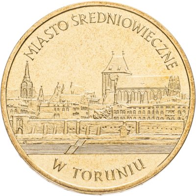 купить Польша 2 злотых 2007 "Средневековый город в Торуни (Toruniu)"