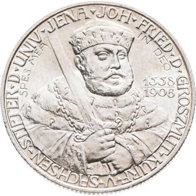 купить Германская Империя, Саксен-Веймар-Эйзенах 2 марки 1908 "350 лет Йенскому университету"